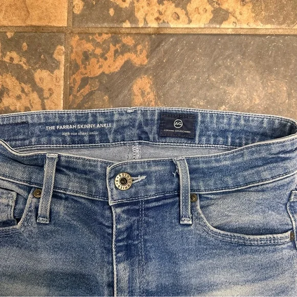 AG Adriano Goldschmied Light Blue Skinny Jeans - THE FARRAH SKINNY ANKLE - Picture 4 of 6